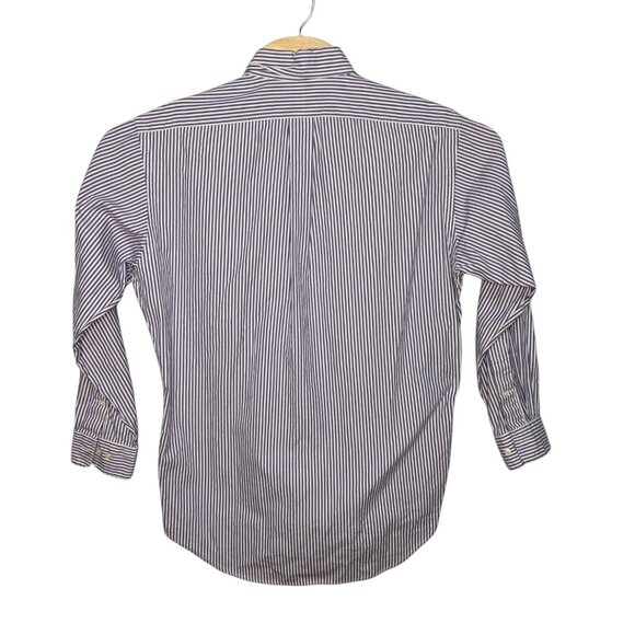 Ralph Lauren Men's 15 32 Yarmouth Purple Pinstripe Long Sleeve Button Down Shirt - Picture 3 of 4